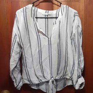 Navy stripe blouse